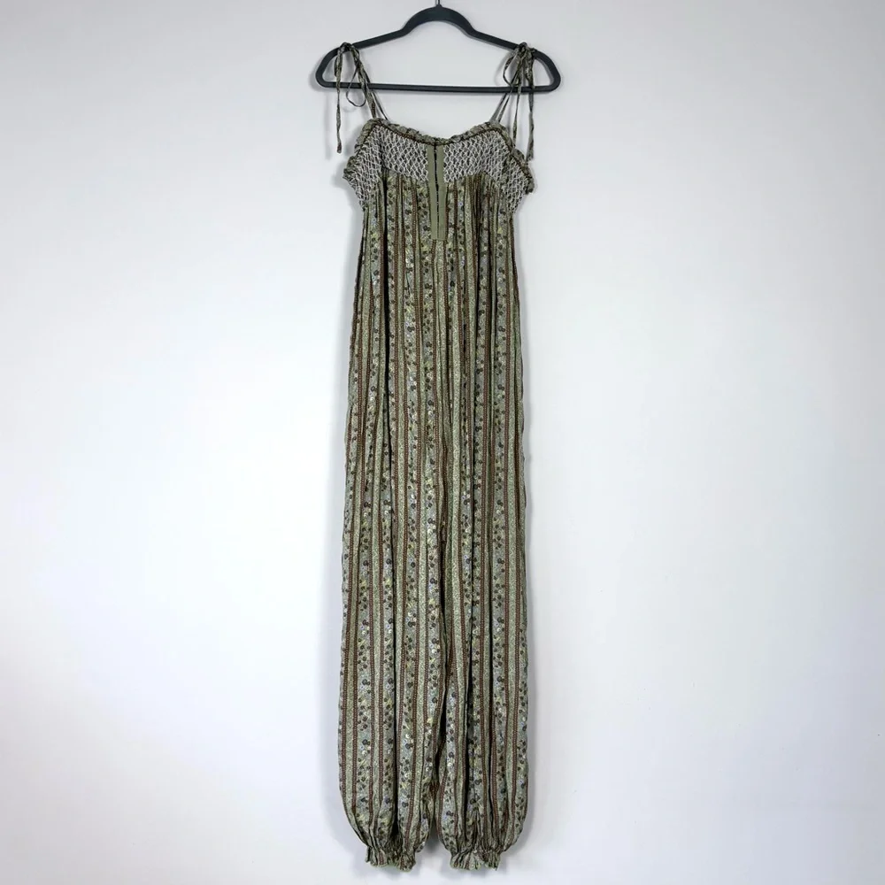 Intimately Free People Rule The World Floral Maxi Jumpsuit in Fern Combo Large - Picture 8 of 16